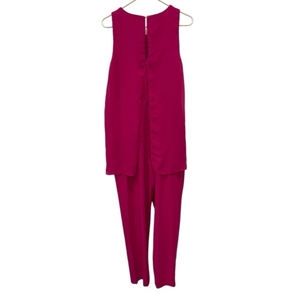 Marina Pink Overlay Embellished Sleeveless Jumpsuit.Size 10 - Picture 7 of 15